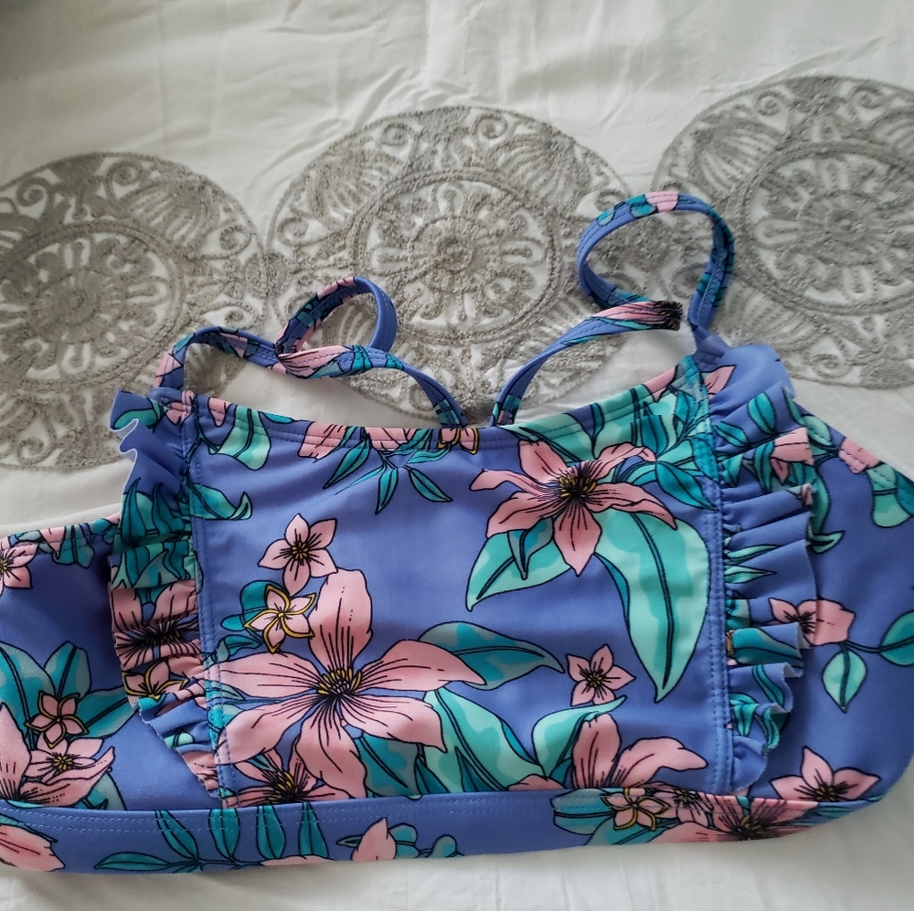 Target purple floral swimsuit! (Top and Bottom)